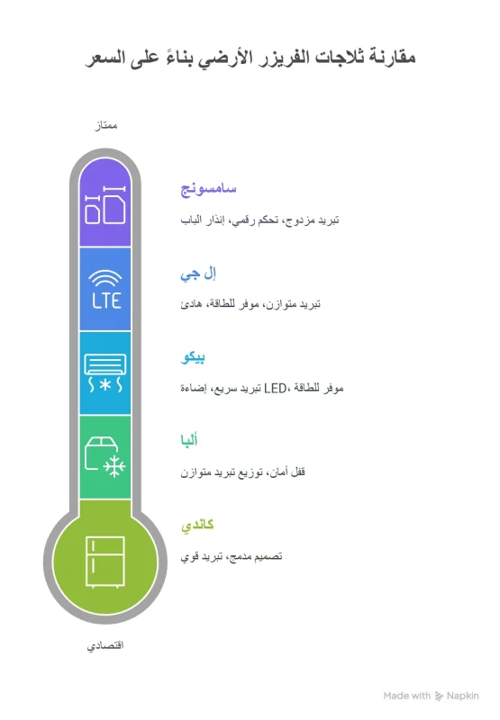 افضل ثلاجة فريزر ارضي