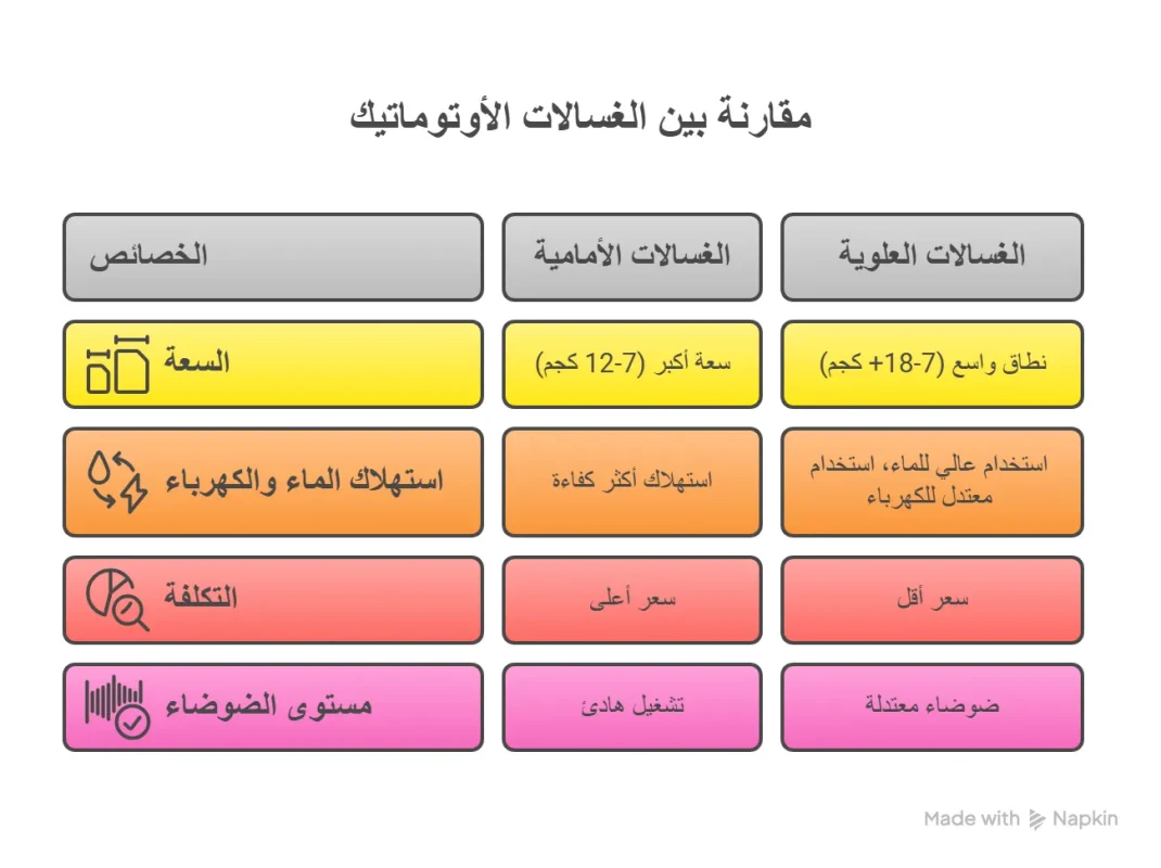 أشكال الغسالات الأوتوماتيك